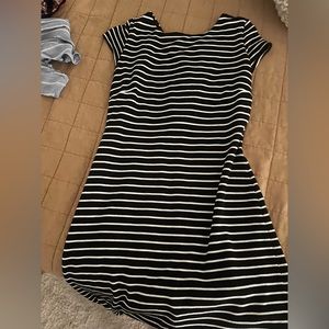 Black and white casual dress